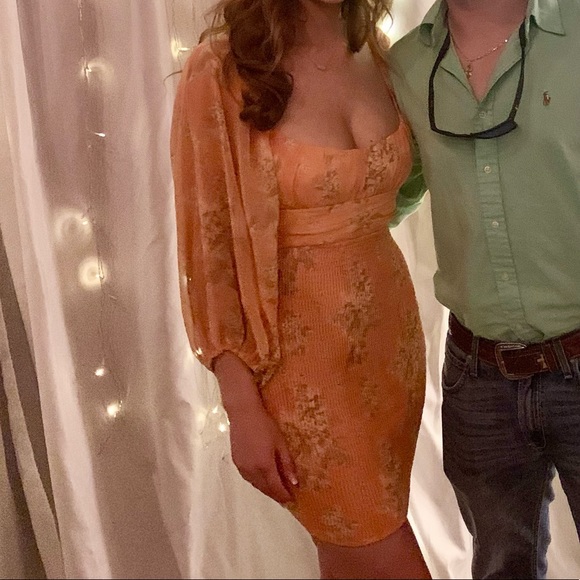 Tangerine Orange Mini Dress - Picture 4 of 4